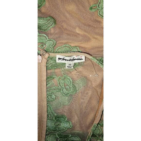 New FREE PEOPLE For Love & Lemons Temecula Mini Dress $248 X-SMALL Green - Picture 5 of 5